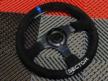 Спортивный руль Sector замша без выноса