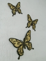 Декор для дома на стену "Золотые бабочки"