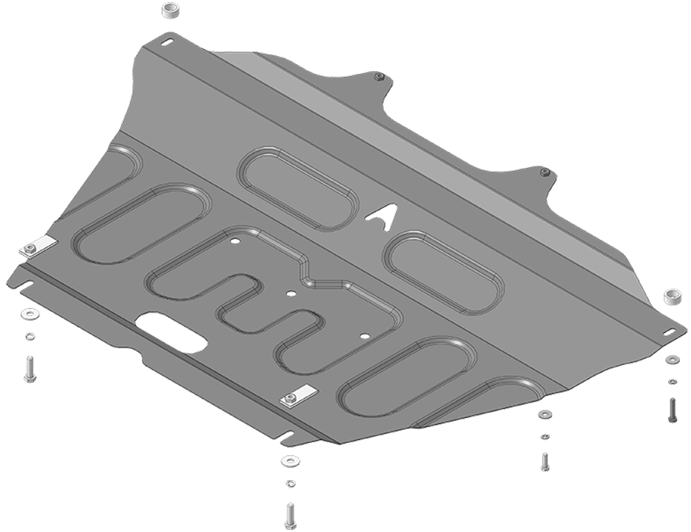 Защита картера двигателя, КПП. 1,5 мм, Сталь. для Lada Iskra 2025-н.в., Motodor.52101