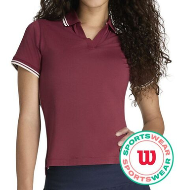 Женское теннисное поло Wilson Tennis Club - cranberry