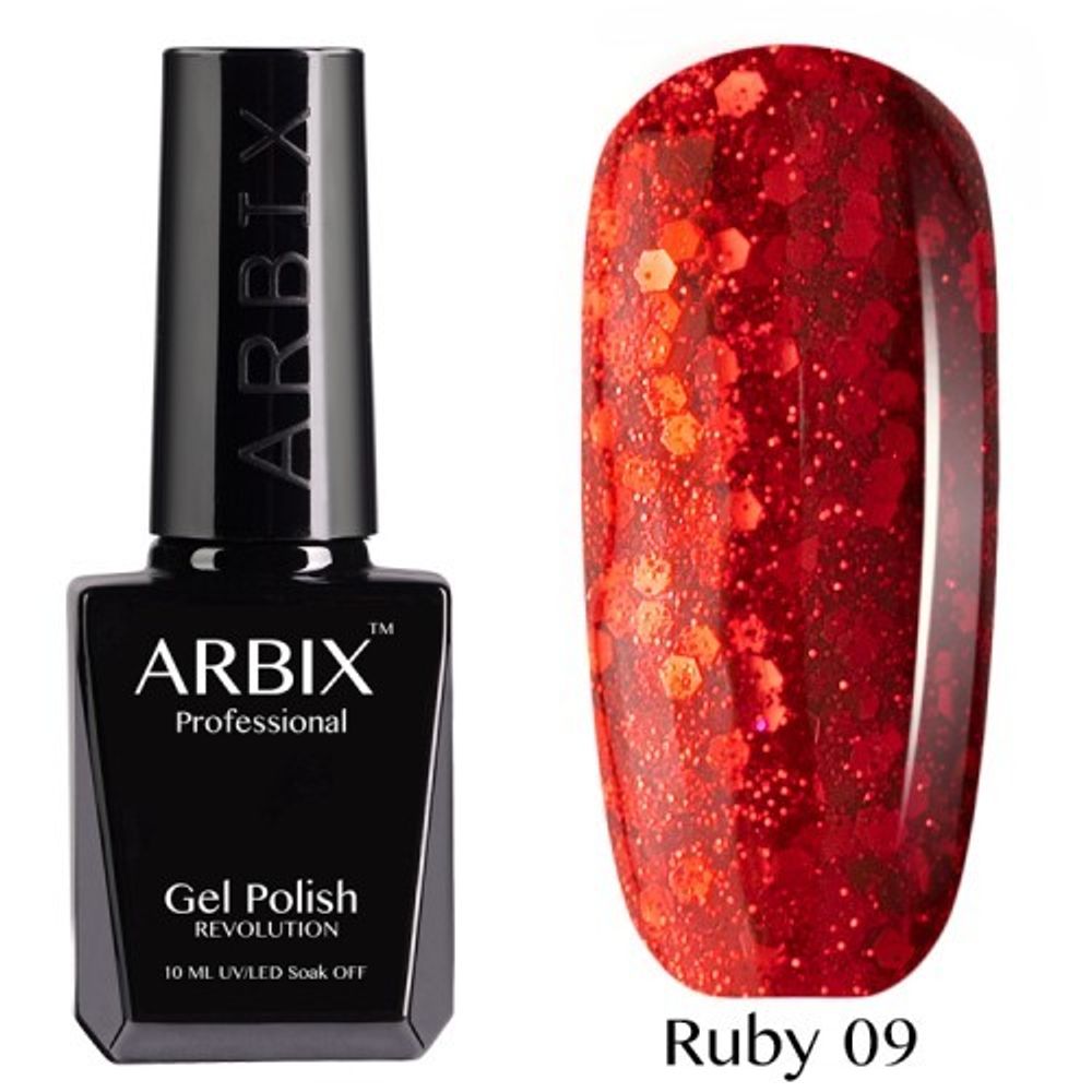 Гель-лак Arbix Ruby Огненный Рассвет  №009