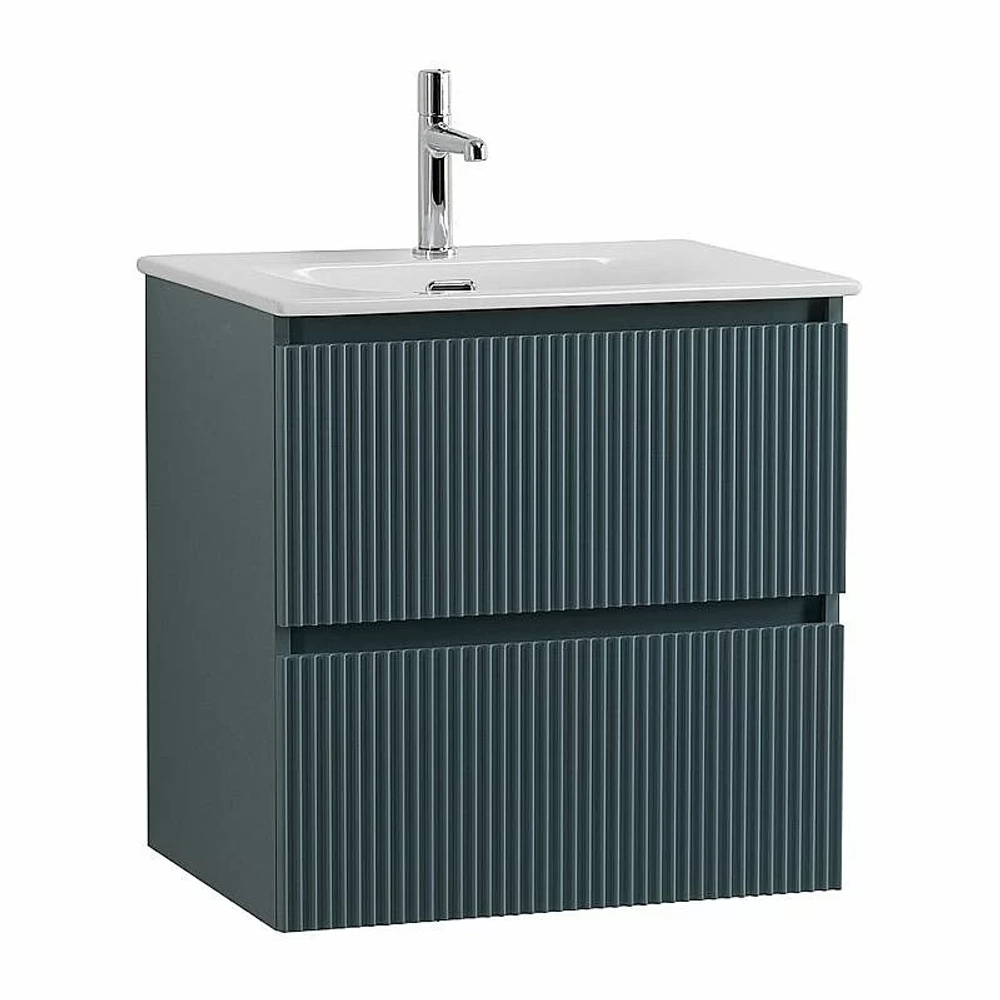 Тумба с раковиной BelBagno UNO-600-2C-SO-AO голубой матовый