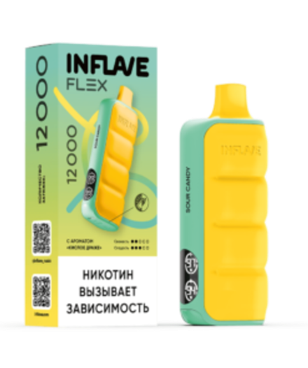 Inflave Flex Кислое драже 12000 затяжек 20мг Hard (2% Hard)