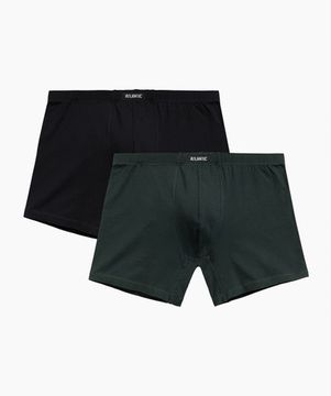 Трусы мужские боксеры удлиненные (2шт), Atlantic 2MH-173, хлопок, черный + изумрудный