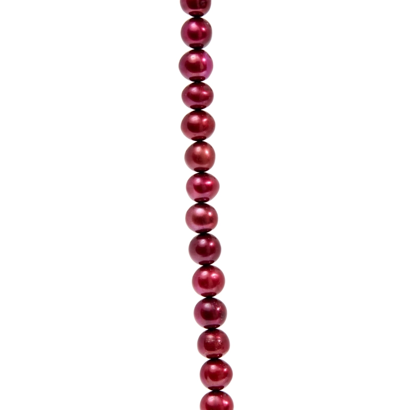 Анклет Многослойный Жемчуг – Бордовый