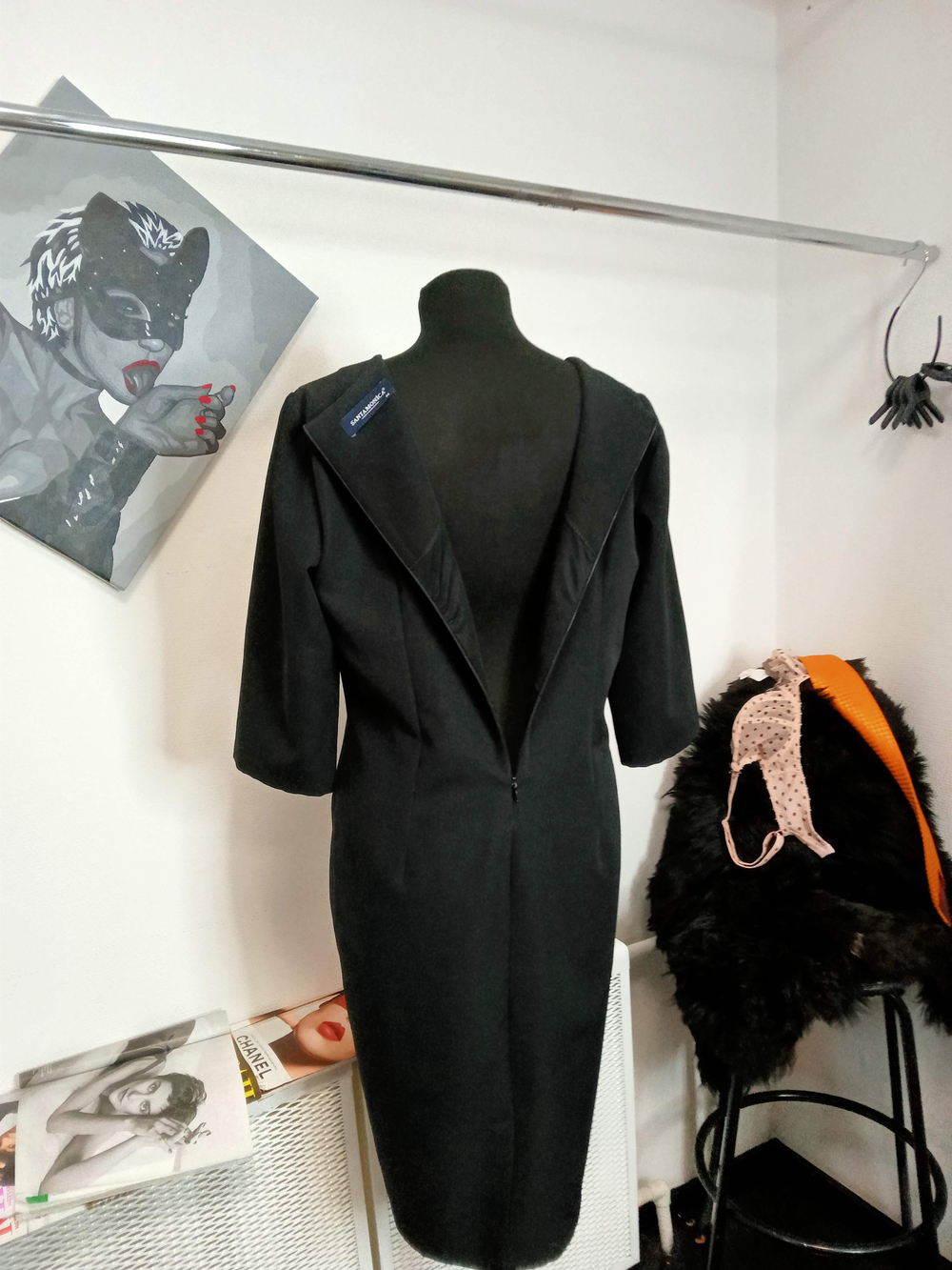 Платье чёрное комбинированное.Размер 50/52.Производство Турция.