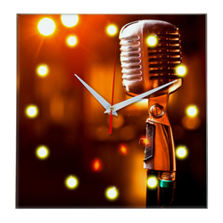 Настенные часы "microphone" Декор для дома, подарок