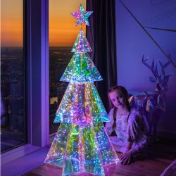 ULD-R502 220V XMAS TREE Светильник декоративный Ёлка. 400 светодиодов. Белый свет. Цвет корпуса радужный. TM Uniel