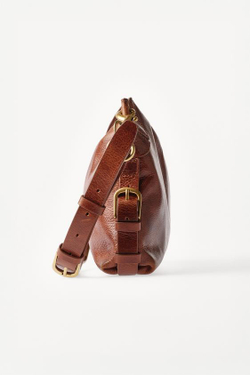 ZARA X WILLY CHAVARRIA КОЖАНАЯ СУМКА ЧЕРЕЗ ПЛЕЧО, ТЕМНО-КОРИЧНЕВЫЙ