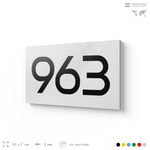 Номер на дверь 963, табличка на дверь для офиса, квартиры, кабинета, аудитории, склада, белая 120х70 мм, Айдентика Технолоджи