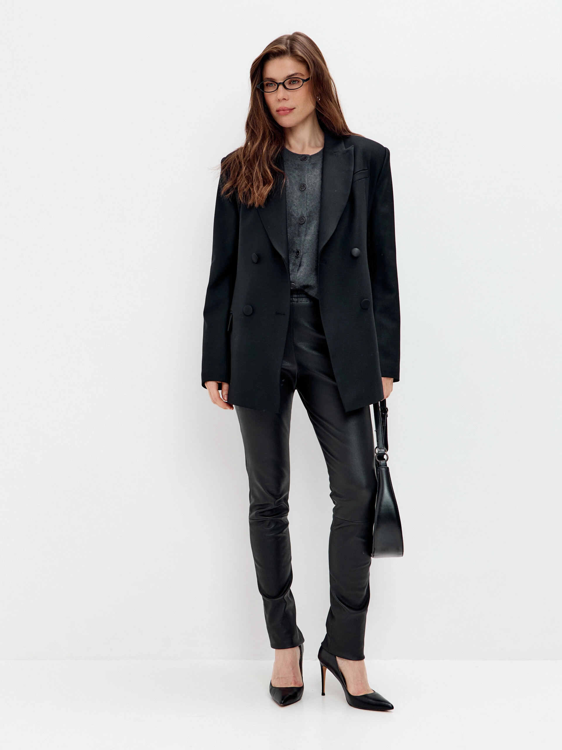 Легинсы из натуральной кожи