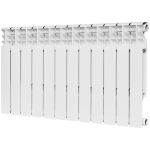 Радиатор биметаллический ROMMER Plus Bm 500 - 12 секций (подключение боковое, цвет белый)