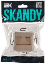 SKANDY Розетка компьютерная двойная RJ45 кат.5E SK-K03Sa песочный IEK