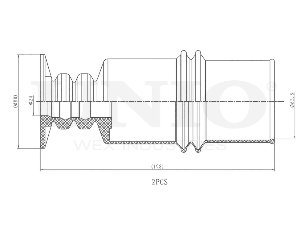 Комплект пыльника с отбойником UNIO DUC-50068
