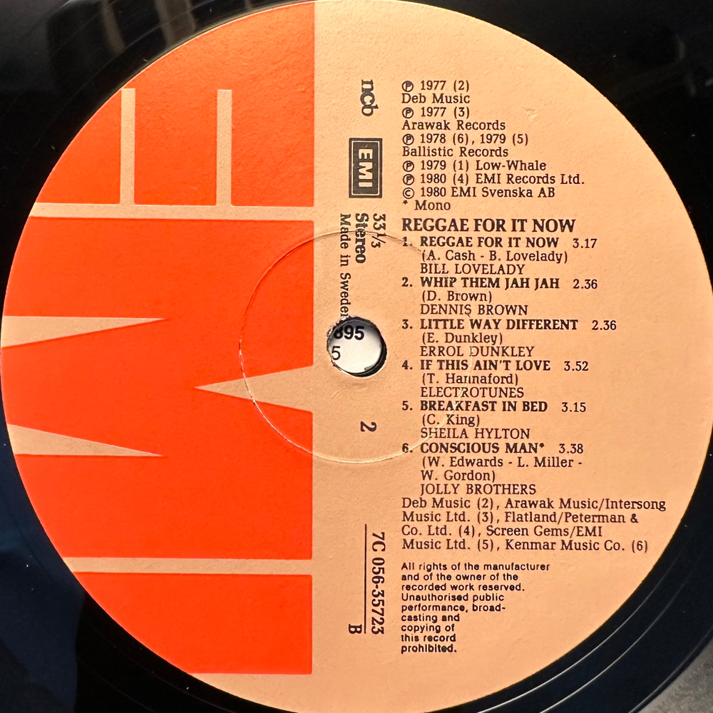 Сборник Reggae For It Now! (Швеция 1980г.)