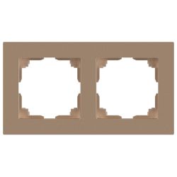 Рамка для розеток и выключателей Intro Accent 6-502-04 на 2 поста, СУ, шампань