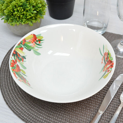 Салатник 980мл 20см Рябина, фарфор, Jewel