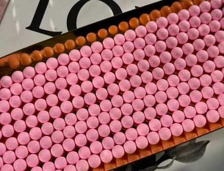 Нить бусин для украшений 8мм, "Майорка-Розовая" (имитация)