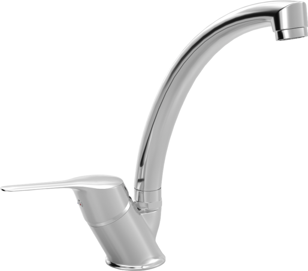 Комплект Мойка Domaci Равенна Ssik DCL 480*480 (6) TG + Смеситель MEGA Mega MG-BMK016, хром