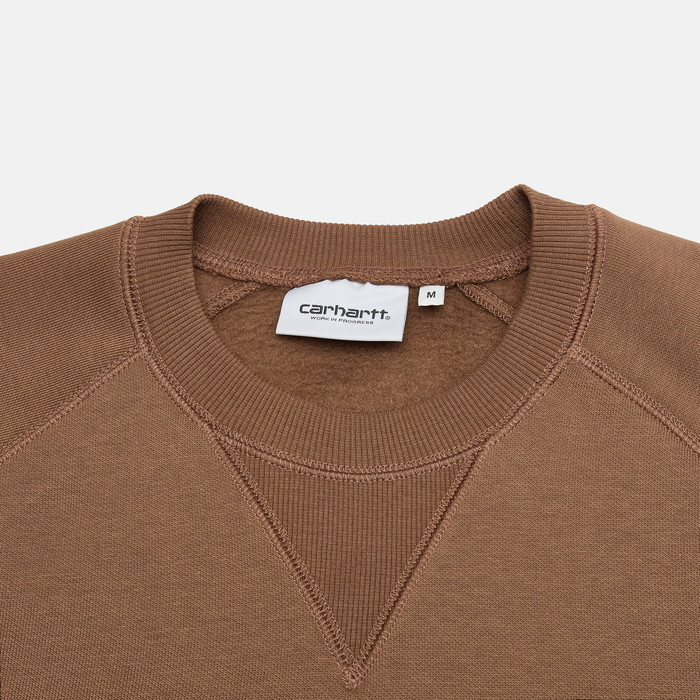Толстовка мужская Carhartt WIP Chase Sweatshirt артикул:I033660_chocolate - купить в магазине Дайс
