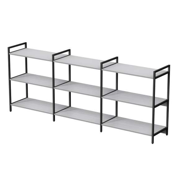 10ССТ.3.800 Стеллаж средний тройной 3 полки, широкий (2360*400*952)