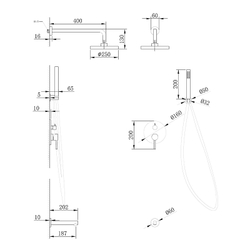 Душевая система Abber Emotion AF8817B Черная матовая