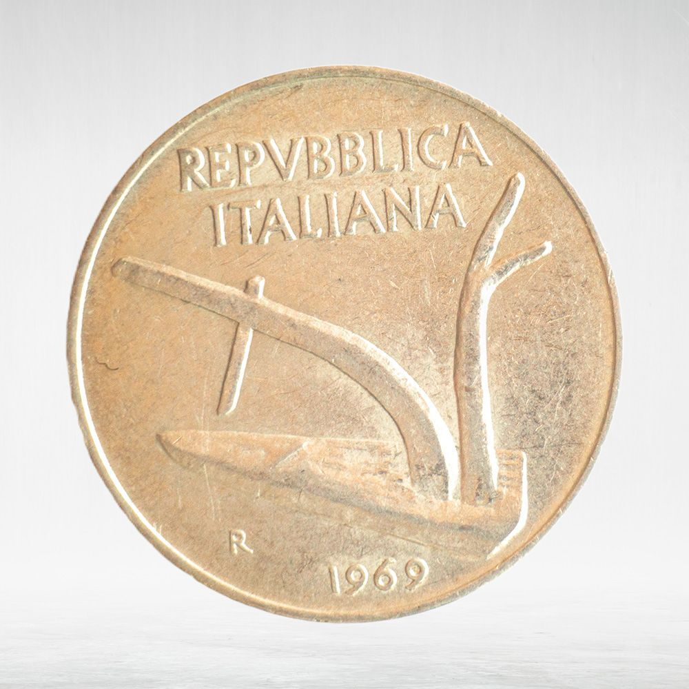 Italy 10 Lire 1969 R, VF