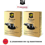 Вьетнамский растворимый кофе G7 Golg - Picasso, 2 упаковки по 14 пакетиков.