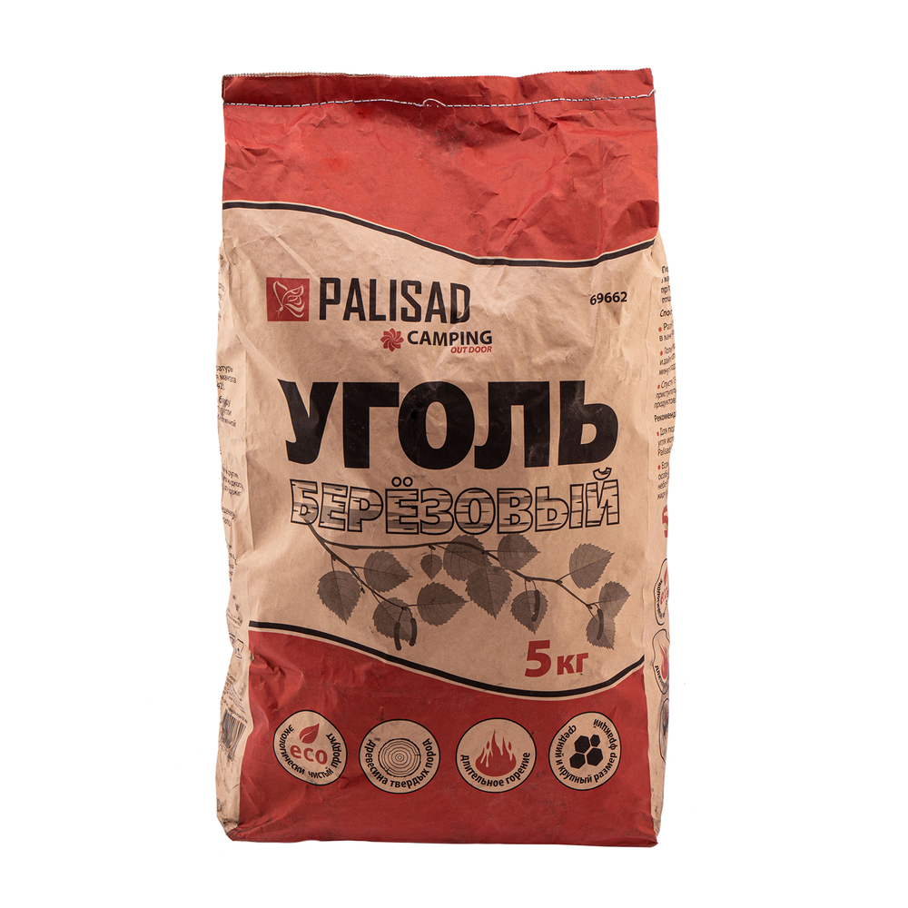 Уголь березовый, 5 кг Camping Palisad