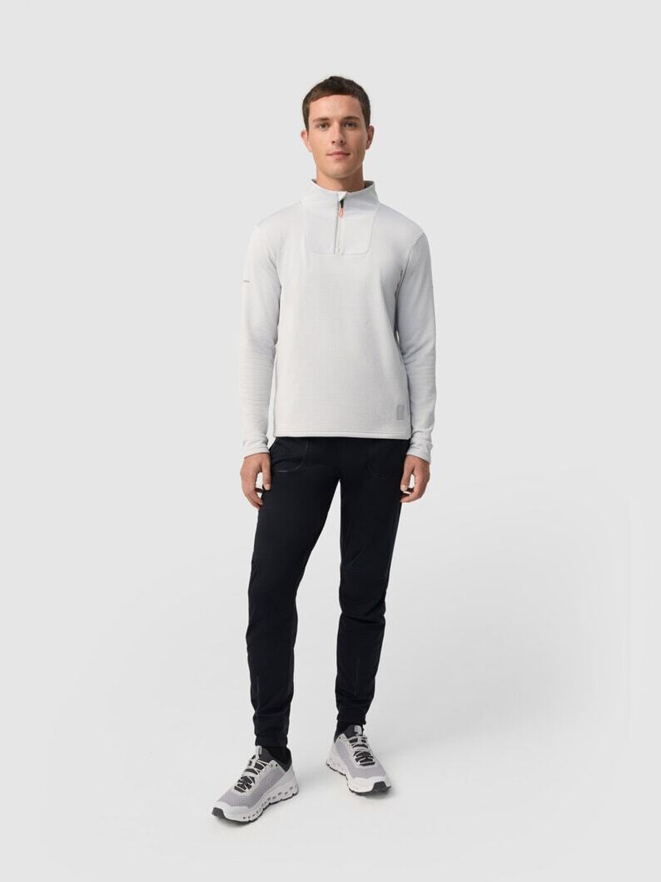 Зимняя беговая рубашка GRI Лонг 5.0 мужская светло-серая