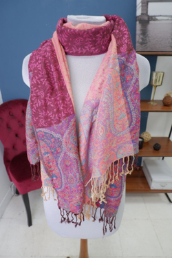 Палантин кашемировый разноцветный