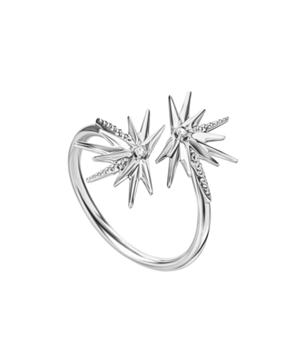 Кольцо из серебра со вставками из выращенного бриллианта