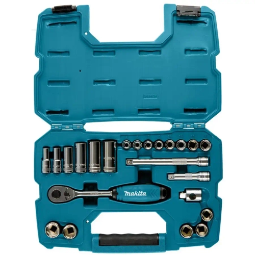 Набор ключей и головок, 23 предмета, 3/8" Makita B-65573