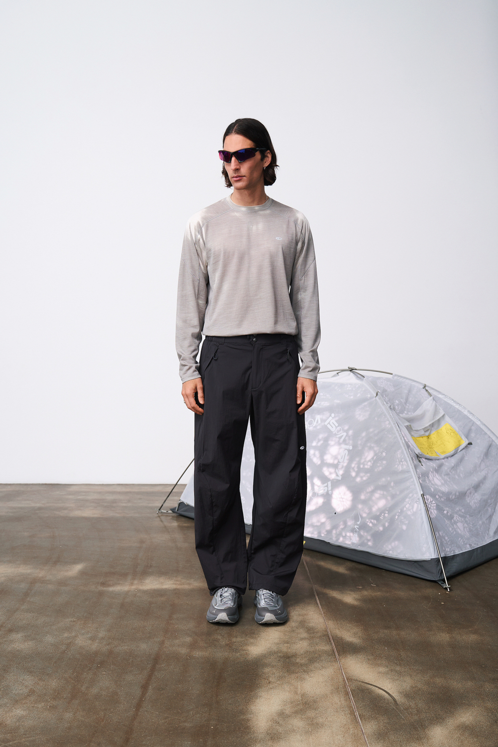 Брюки Nothomme Blue Outdoor Functional Wide-Leg Straight Work Pants "Black Grey"