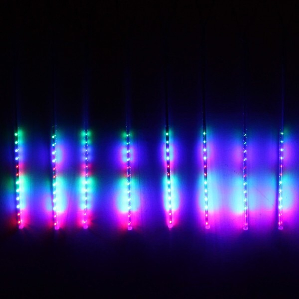 Гирлянда светодиодная 2,0 м*50 см 36 ламп LED «Тающая сосулька», Мультицвет (8 трубок), 18 режимов