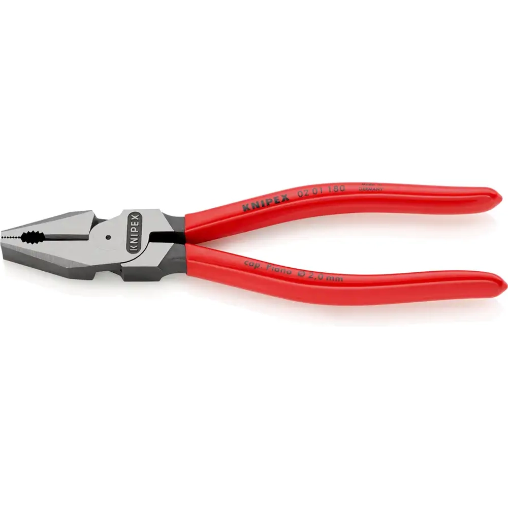 Плоскогубцы комбинированные особой мощности черненые 180 мм Knipex 02 01 180