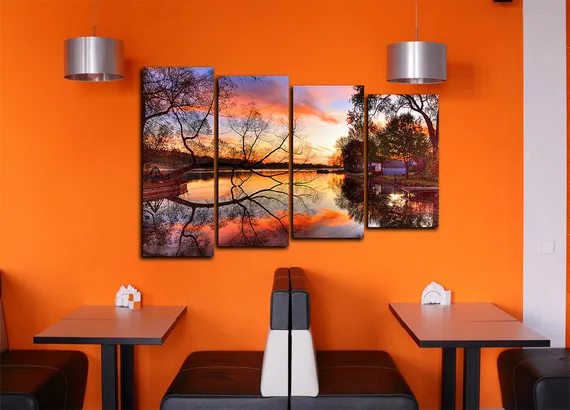 Модульная картина "Отражение неба"