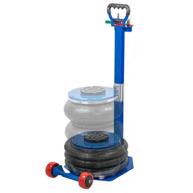 Домкрат подкатной пневматический 5т (4-8bar, h min 135мм, h max 400мм, 3 подушки, Ø300мм) Forsage F-TRA1813