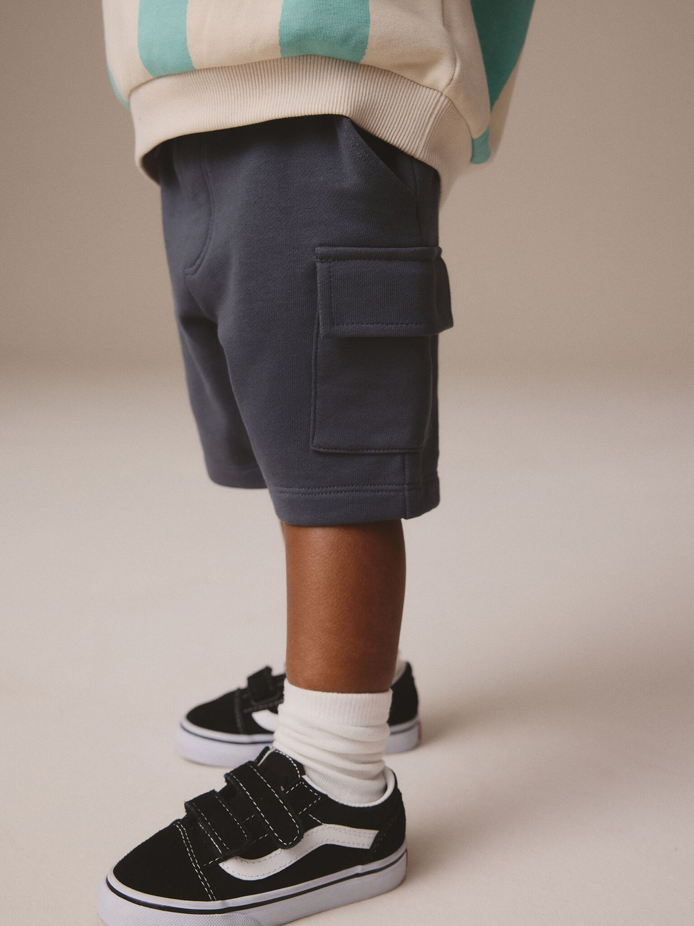 Толстовка и шорты в комплекте для мальчика Next E99-876, Молочный, Голубой, Темно-синий