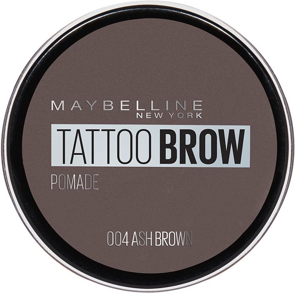 Maybelline Гель для бровей Tattoo Brow Pomade, тон №04, Пепельно-коричневый