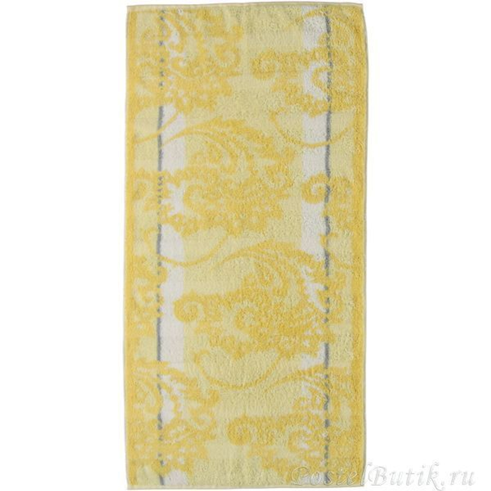 Полотенце 80х150 Cawo Noblesse 1060 Perlmutt Ornament желтое