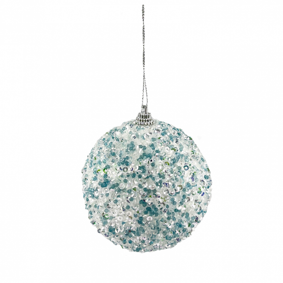 Шар винтажный Мохито 8 см., бело мятный, пенопласт, Christmas DeLuxe (86875)