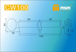 Цилиндровый механизм MSM-112 М100 перфо. ключ (5 кл) SN