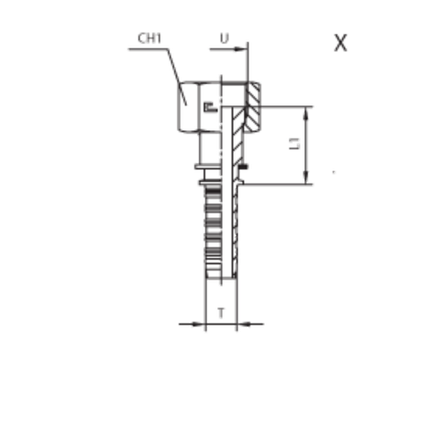 Фитинг DN 38 ORFS (Г) 2