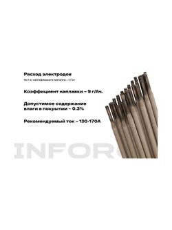 Электроды LB-52U (3,2 мм; 5 кг) Inforce IWET-3250U