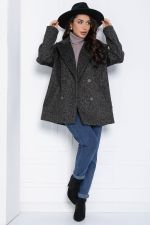 Пальто Я в теме (серый/лео) Б12632-7 LT Collection