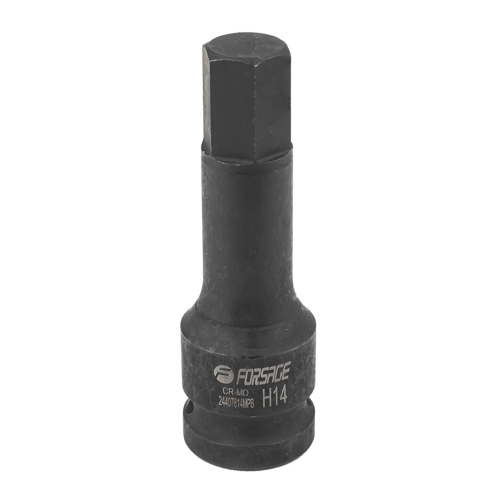 Головка-бита 6-гранная ударная 14мм,1/2'' Forsage F-24407814MPB