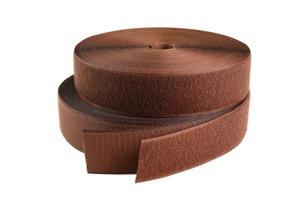 Лента контактная "липучка" 50мм Св. Коричневый (301) ЖЕСТКАЯ К-й (25)