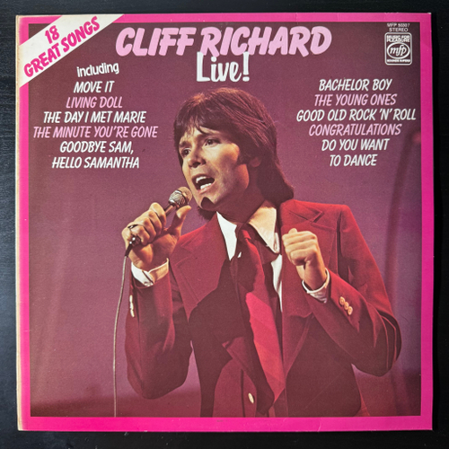 Cliff Richard ‎– Live! (Англия 1976г.)