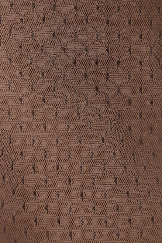 Юбка макси из сетки в мушку, черный